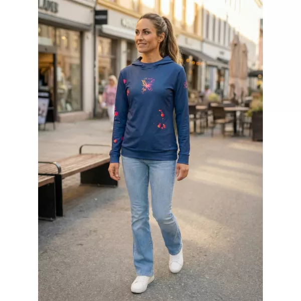  Funktionaler Sweatshirt -Prämie von Frauen ALTISPORT VOJ/ALW077MI01 DUNKELBLAU/ORANGE 
