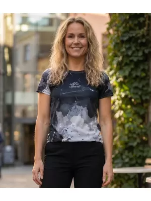Frauenfunktional T -Shirt Premium ALTISPORT VOJ/ALW089TR01 SCHWARZ