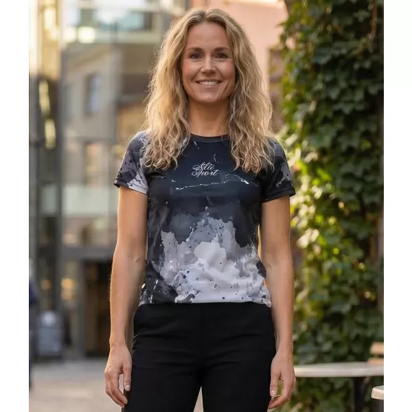  Frauenfunktional T -Shirt Premium ALTISPORT VOJ/ALW089TR01 SCHWARZ 