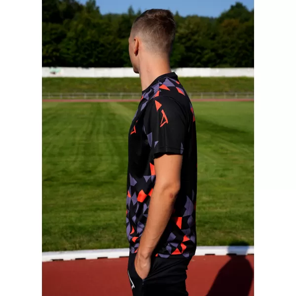  Männer funktionaler T -Shirt Premium ALTISPORT VOJ/ALM108TR01 SCHWARZ -ORANGE 