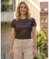 Frauenfunktional T -Shirt Premium ALTISPORT VOJ/ALW047TR01 DUNKELBRAUN