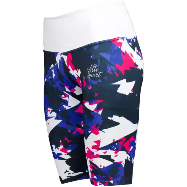  Frauen -Leggings über den Knien Premium ALTISPORT VOJ/ALW110LEG02 VIOLETT -WEIß 