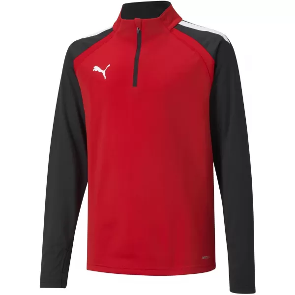  Baby Sweatshirt PUMA TEAMLIGA 1/4 ZIP TOP JR 657237_01 PUMA ROT/PUMA SCHWARZ 