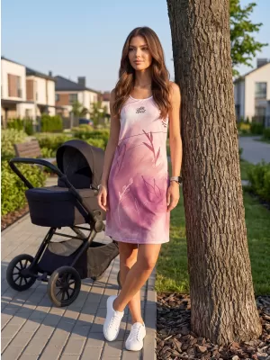 Frauenkleid -Prämie von Frauen ALTISPORT VOJ/ALW083SAT01 WEIß -PINK