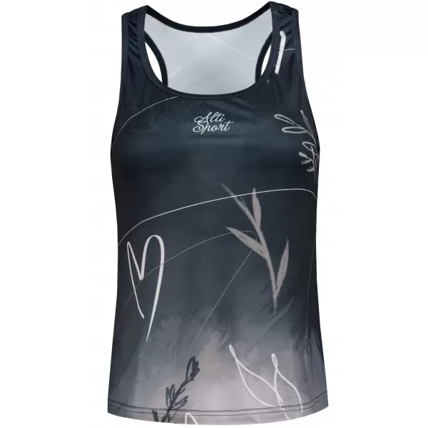  Funktionaler Tanktoper der Frauen auf Prämie ALTISPORT VOJ/ALW083TIL01 SCHWARZ UND WEIß 