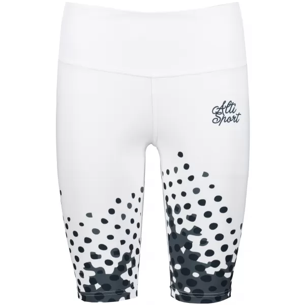  Frauen -Leggings über den Knien Premium ALTISPORT VOJ/ALW109LEG02 WEIß -UND -SCHWARZ 