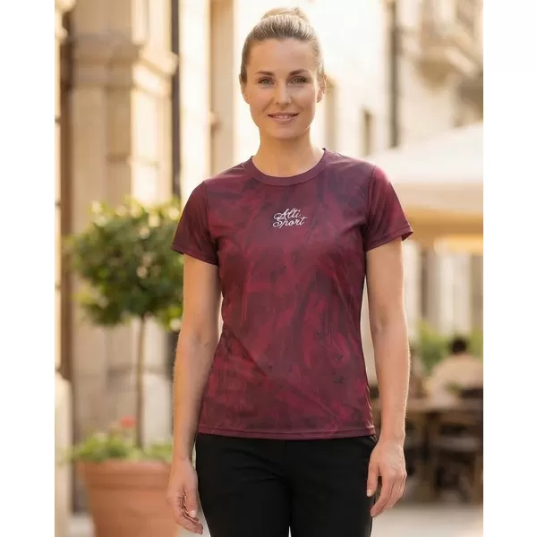  Hochwertiges Funktions-T-Shirt für Damen ALTISPORT VOJ/ALW096TR01 BURGUND 