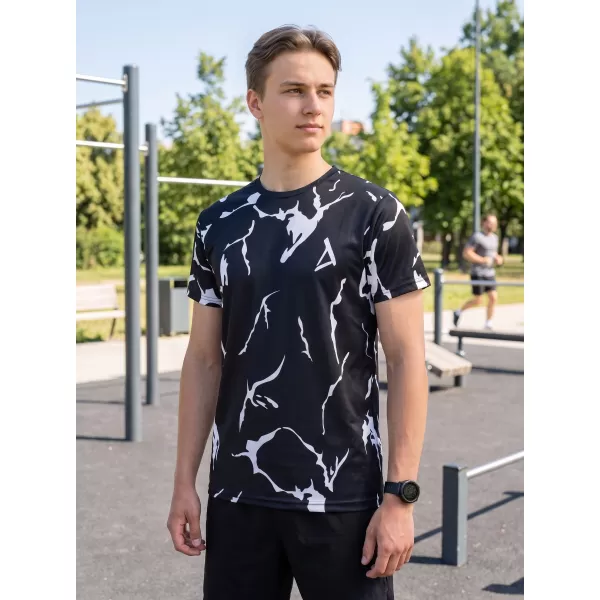  Männer funktionaler T -Shirt Premium ALTISPORT VOJ/ALM052TR01 SCHWARZ 