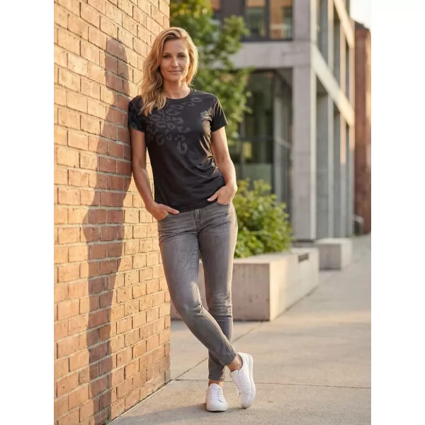  Frauenfunktional T -Shirt Premium ALTISPORT VOJ/ALW047TR01 SCHWARZ 