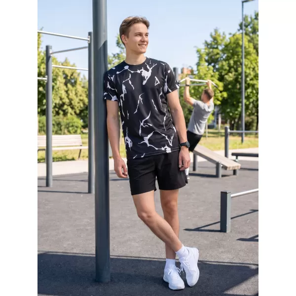  Männer funktionaler T -Shirt Premium ALTISPORT VOJ/ALM052TR01 SCHWARZ 