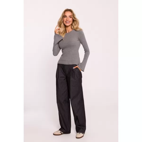  Damen-T-Shirt MOE M806 GRAUE MELANGE 