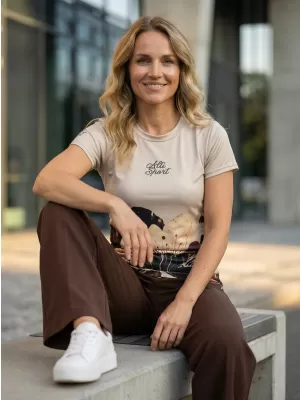 Frauenfunktional T -Shirt Premium ALTISPORT VOJ/ALW090TR01 BRAUN