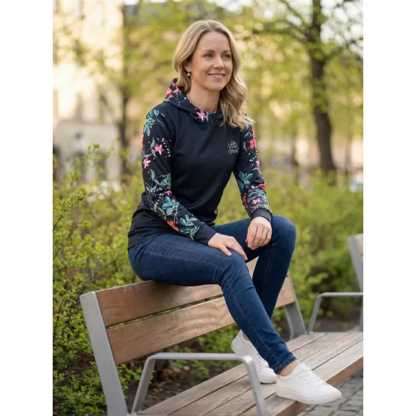  Funktionaler Sweatshirt -Prämie von Frauen ALTISPORT VOJ/ALW063MI01 SCHWARZ -GREEN 