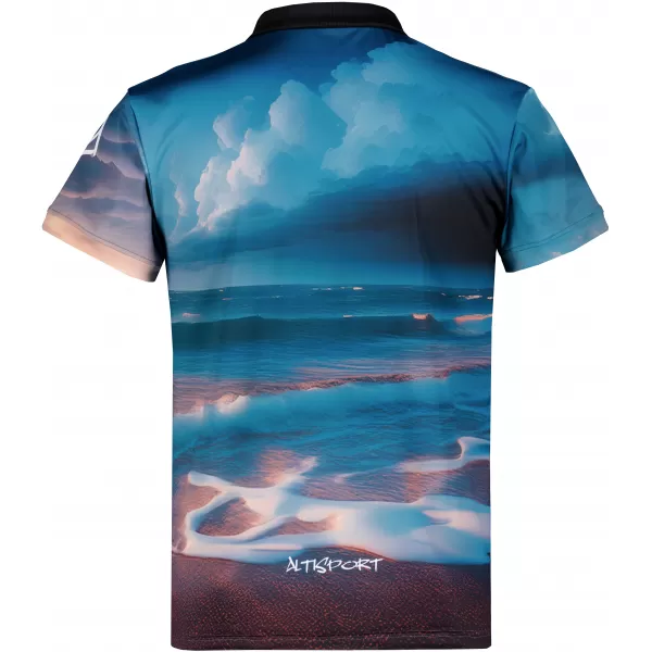  Herrenfunktional T -Shirt mit Premium -Kragen ALTISPORT VOJ/ALM103TR05 MEER 