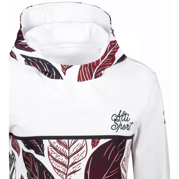  Funktionaler Sweatshirt -Prämie von Frauen ALTISPORT VOJ/ALW061MI01 WEIß/BURGUNDER 