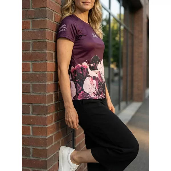  Frauenfunktional T -Shirt Premium ALTISPORT VOJ/ALW090TR01 BURGUND 
