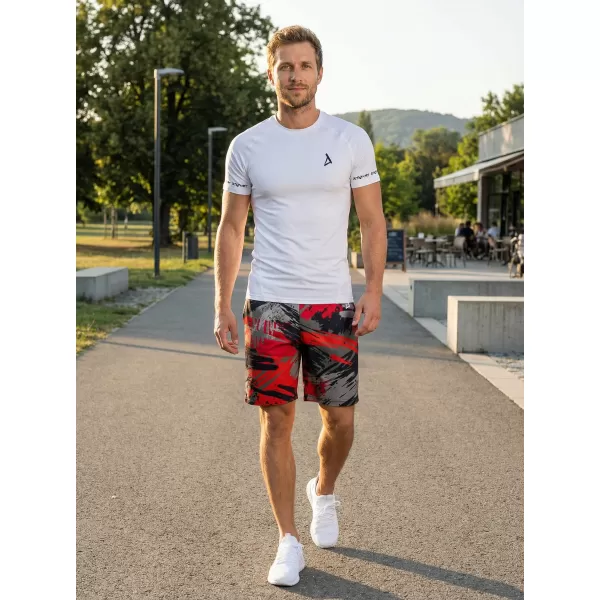  Die funktionalen Shorts von Männern Premium ALTISPORT VOJ/ALM014KRA01 SCHWARZ -RED 