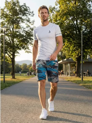 Die funktionalen Shorts von Männern Premium ALTISPORT VOJ/ALM014KRA01 SCHWARZ/KEROSIN