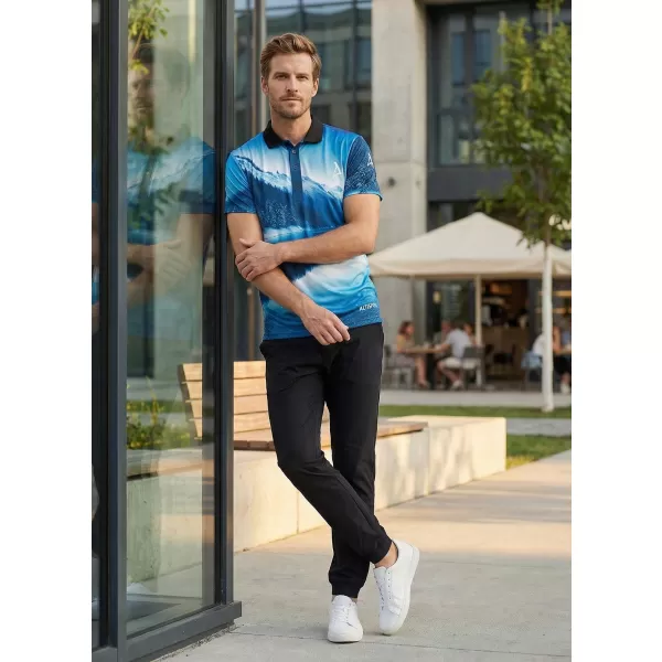  Herrenfunktional T -Shirt mit Premium -Kragen ALTISPORT VOJ/ALM103TR05 SCHNEE 