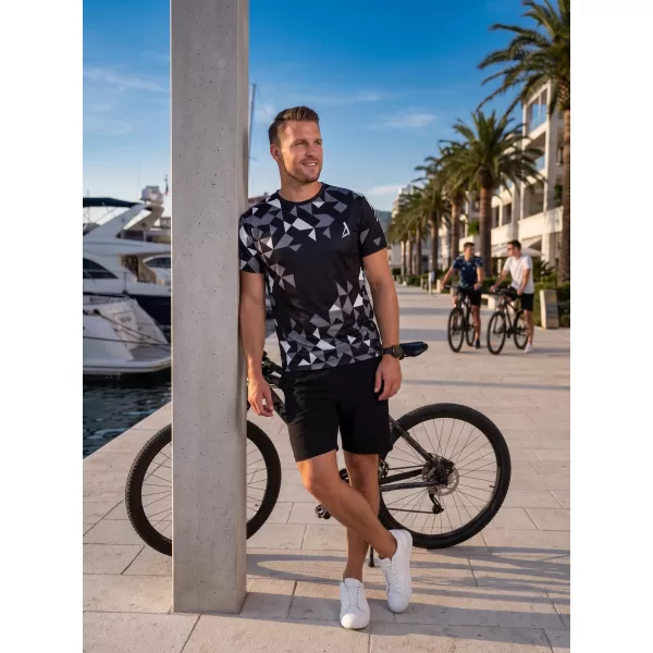  Männer funktionaler T -Shirt Premium ALTISPORT VOJ/ALM108TR01 SCHWARZ 