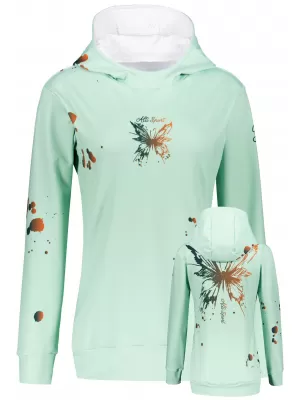 Funktionaler Sweatshirt -Prämie von Frauen ALTISPORT VOJ/ALW077MI01 GRÜN -ORANGE