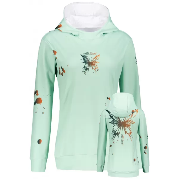  Funktionaler Sweatshirt -Prämie von Frauen ALTISPORT VOJ/ALW077MI01 GRÜN -ORANGE 