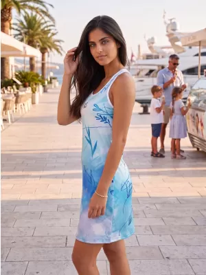 Hochwertiges Funktionskleid für Damen ALTISPORT VOJ/ALW083SAT01 WEIß BLAU