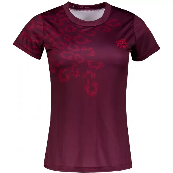  Frauenfunktional T -Shirt Premium ALTISPORT VOJ/ALW047TR01 WEINRÖTET 