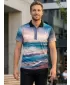 Herrenfunktional T -Shirt mit Premium -Kragen ALTISPORT VOJ/ALM103TR05 MEER