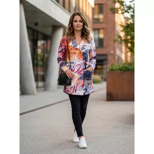  Frauen -Sweatshirt -Premium -Tasche für Frauen ALTISPORT VOJ/ALW105MI05 WEIß -ORANGE 
