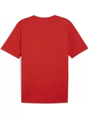 Herren -Trikot PUMA TEAMRISE LOGO JERSEY COTTON 658705_01 PUMA ROT/PUMA WEIß