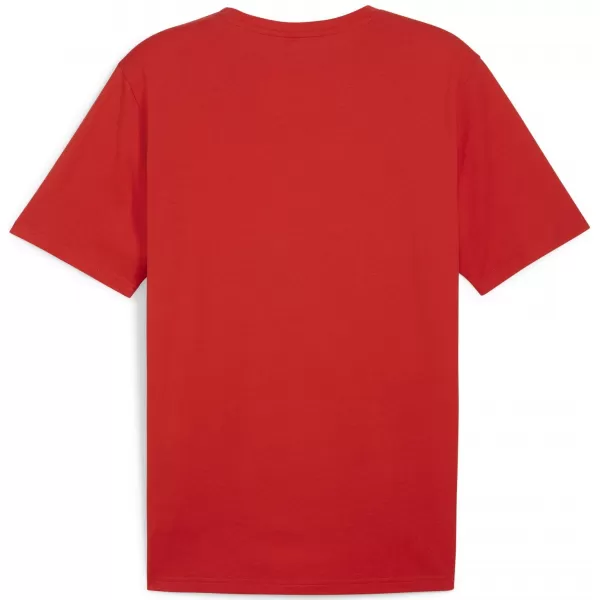  Herren-T-Shirt PUMA TEAMRISE LOGO JERSEY COTTON 658705_01 PUMA ROT/PUMA WEIß 