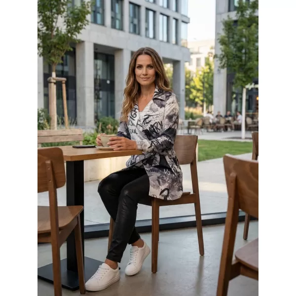  Frauen -Sweatshirt -Premium -Tasche für Frauen ALTISPORT VOJ/ALW105MI05 WEIß -UND -SCHWARZ 