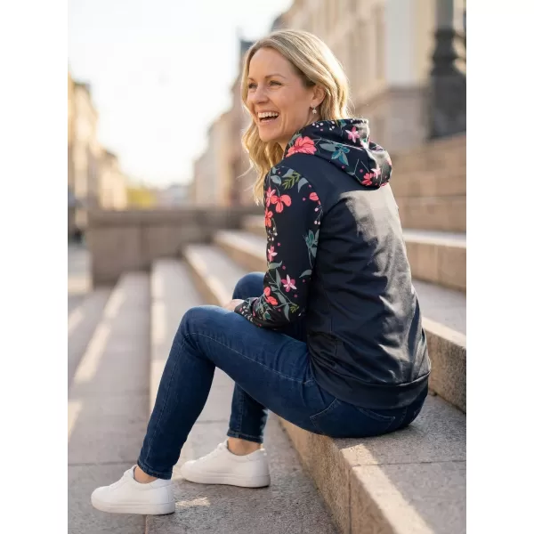  Funktionaler Sweatshirt -Prämie von Frauen ALTISPORT VOJ/ALW063MI01 SCHWARZ -GREEN 