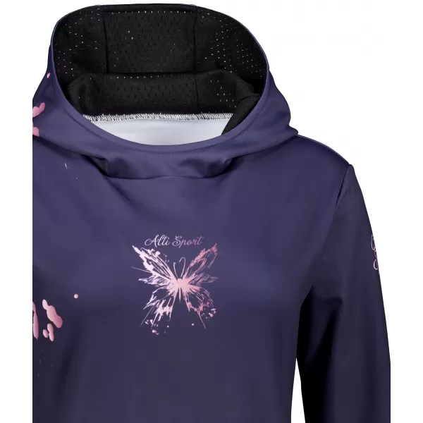  Funktionaler Sweatshirt -Prämie von Frauen ALTISPORT VOJ/ALW077MI01 DUNKELVIOLETT/ROSA 