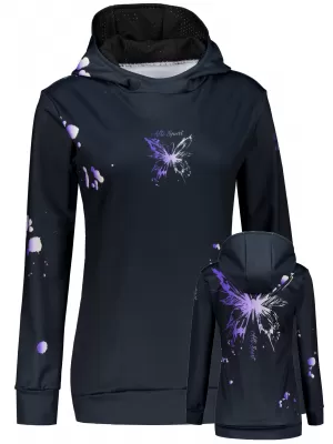 Funktionaler Sweatshirt -Prämie von Frauen ALTISPORT VOJ/ALW077MI01 SCHWARZ/LILA