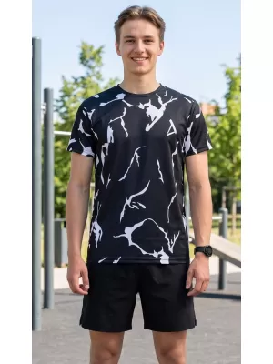 Männer funktionaler T -Shirt Premium ALTISPORT VOJ/ALM052TR01 SCHWARZ