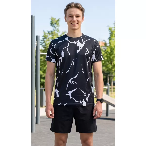  Männer funktionaler T -Shirt Premium ALTISPORT VOJ/ALM052TR01 SCHWARZ 