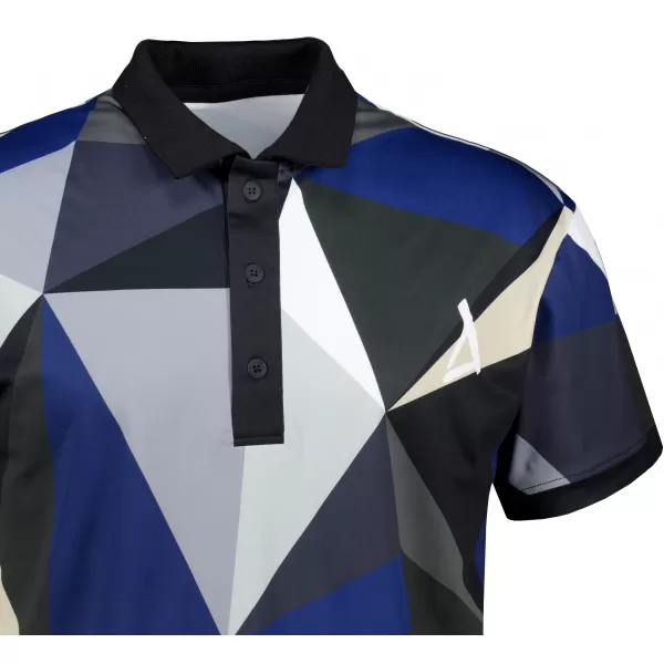  Herrenfunktional T -Shirt mit Premium -Kragen ALTISPORT VOJ/ALM007TR05 MARINEBLAU/BRAUN 