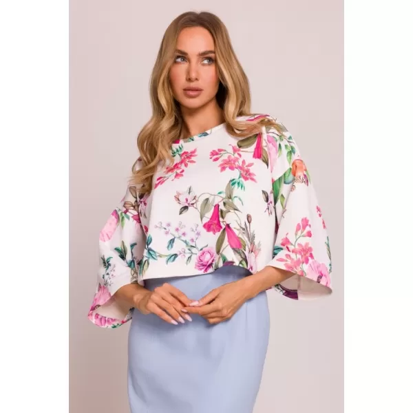  Damen-Sweatshirt MOE M844 WEIßES MUSTER 