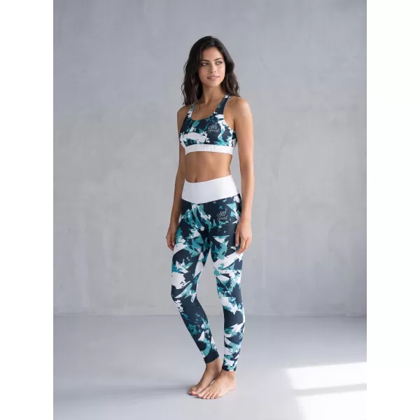  Frauen -Leggings Premium ALTISPORT VOJ/ALW110LEG01 BLAU -WHITE 