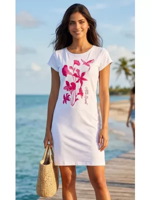 Kleid ALTISPORT ALW191178 WEIß -PINK
