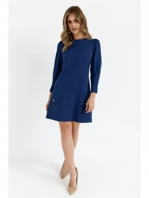 Kleid MAKOVER K148 MARINEBLAU