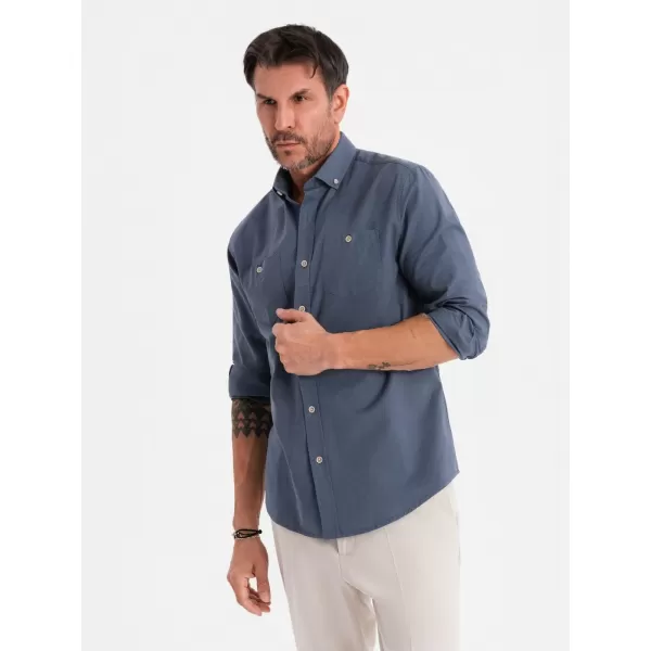  Hemd OMBRE OM-SHCS-0134 BLAU 