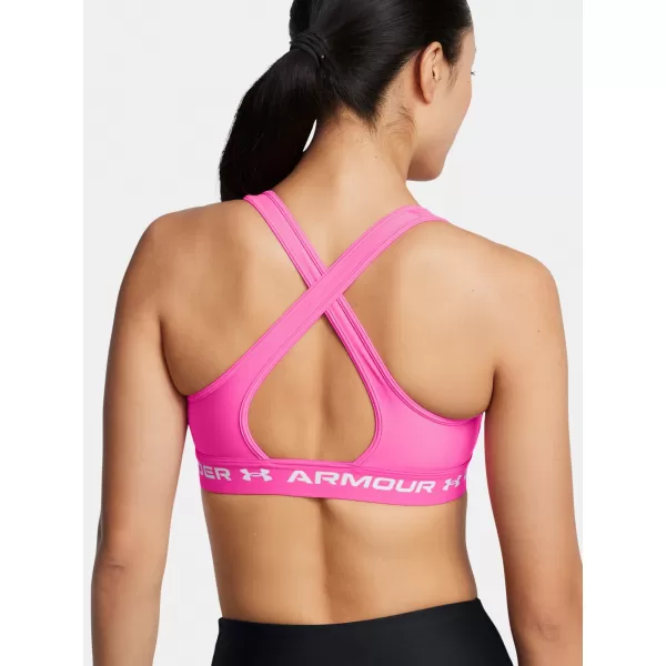  Damen-BH UNDER ARMOUR CROSSBACK MID BRA 1361034-656 ROSA 