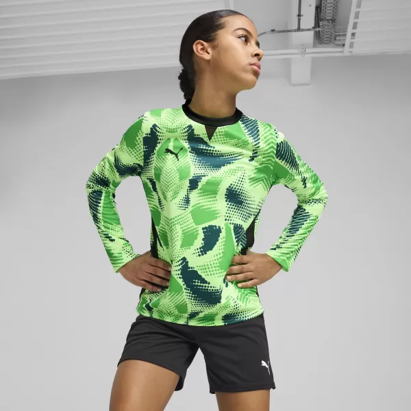  Kindertrikot PUMA TEAMTARGET GK LS JERSEY JR 706521_20 FIZZY LIME / SPRUDELER LIMETTEN / PUMA SCHWARZ 