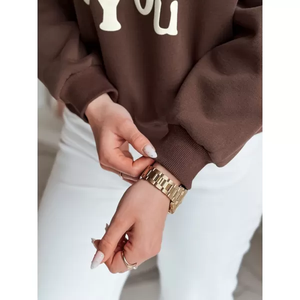  Damen Sweatshirt DSTREET JUST LOVE YOU BY1477 KARAMELL 