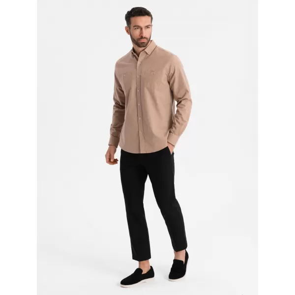  Hemd OMBRE OM-SHCS-0134 HELLBRAUN 