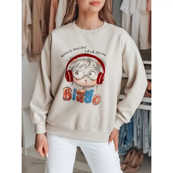  Damen Sweatshirt DSTREET LALA VIBE BY1506 BEIGE 