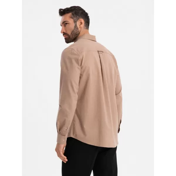  Hemd OMBRE OM-SHCS-0134 HELLBRAUN 